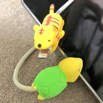 Gyvūnų Kabelis Protector, iPhone USB Įkroviklio Laidą Bičiuliai Šviesos Animaciją Telefono Turėtojas Home Office Saugojimo Naudoti