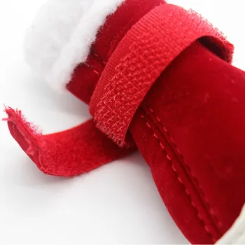 2018 m. Žiemos šunelis batai Buckskin mažylis Raudona Kalėdų Batai čihuahua Apsaugos Įkrovos Mažų Šunų Minkšta Slydimui atsparūs Sportbačiai