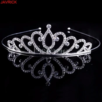 Kalnų krištolas Princess Crown Mados Vestuvių Kristalų Tiara Vestuvių Plaukų Aksesuarų, Tiara coroa tiara de noiva de princesa couronne