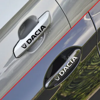4pcs Automobilių apdailos durų rankena lipdukas apsauginės plėvelės Dacia Duster 