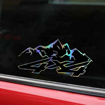 Atsparus vandeniui ir Saulės Vinyi 4X4 Kalnų Bekelė Mados Lipdukas Juokingi Lipdukas ant Automobilio šviesą Atspindinčios Lazerio Lipdukas 3D Automobilių