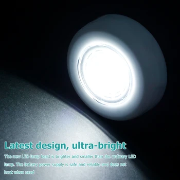7Pcs LED Belaidžio Naktį Šviesos Stick Bakstelėkite Palieskite Lempa LED Klijuoti ant Tiesioginio Šviesos Belaidžius lengvos Įjungta/Išjungta Naktį Žibintai