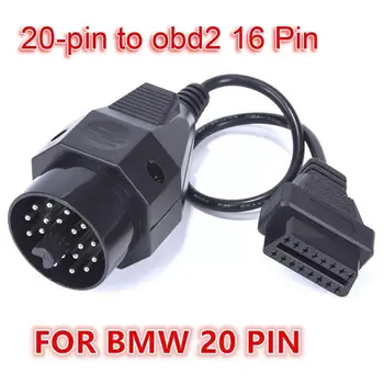 1Pc OBD OBD II Adapteris, Skirtas BMW 20 Pin OBD2 16 PIN Female Jungtis E36 E39 X5, Z3 BMW 20pin Naujas L9V5