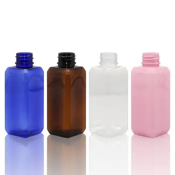 5 vnt 50ml Kelionės tuščių plastikinių kvadrato formos butelis, sraigtiniai Viršutinio Dangtelio Kosmetikos purškimo Butelis Paprastas Losjonas, šampūnas, Konteineriai