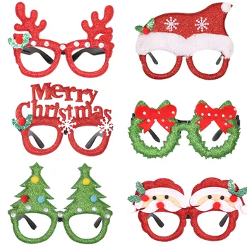 Nauja Kalėdinė dekoracija akinius suaugusių vaikų šunelis Kalėdų dovanos švenčių prekės šalis kūrybos akinių rėmeliai