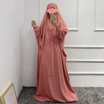 Ramadanas Dubajus Abaja Islamo Drabužių Turkijos Musulmonų Maldos Drabužis Su Gobtuvu Jilbab Ilgai Khimar Pilnas Draudimas Moterų Suknelė, Hijab Niqab