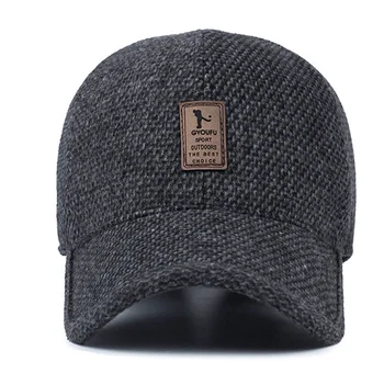 VARNAS 2017 prekės beisbolo kepuraitę žiemą tėtis skrybėlę šiltas Sutirštės medvilnės snapback kepurės Ausis apsaugos pritvirtintos kepurės vyrams