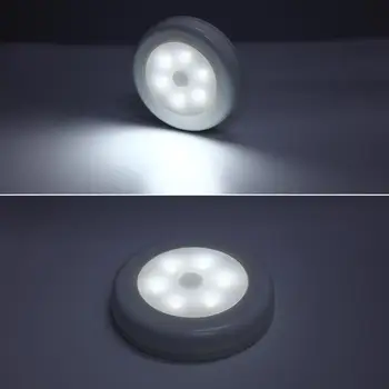 6 LED Belaidis PIR Žmogaus Judesio Jutiklis Nakties Šviesos Jutikliai, Šviesos Sienos Lempos Spinta Kabineto Laiptai Automatinė Žibintų