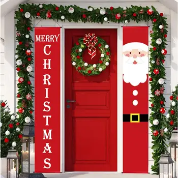 Huiran Linksmų Kalėdų Veranda Ženklas, Dekoratyvinės Durys Reklama Kalėdų Dekoracijas Namuose Kabo Kalėdų Papuošalai Navidad 2021