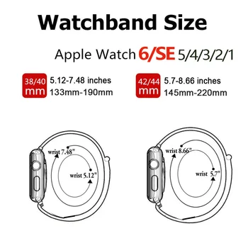 Nailono Diržas Apple watch band 44mm 40mm 42mm 38mm smartwatch apyrankė diržo kilpos apyrankę iWatch juosta 5 3 4 2 1 se 6 grupė