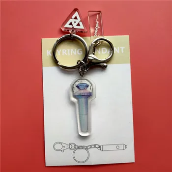 Kpop SEPTYNIOLIKA Akrilo paketų prižiūrėtojų raktinę Turėtojas Lightstick Stiliaus Keychain Maišelį Pakabukas Žavesio Aksesuarų Kolekcija OD93