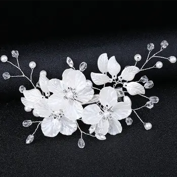 Balta Gėlė plaukų segtukai Kinų Stiliaus Mielas Senovinių Vestuvių Šukuosena Hanfu Drabužių, Aksesuarų Mergaitėms, LL@17