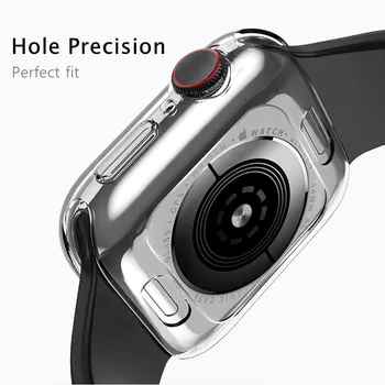 Dangtelis Apple laikrodžių atveju, 44mm 40mm iWatch atveju 42mm 38mm TPU bamperis Screen Protector 